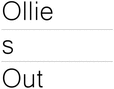 Ollie|s|Out - logo