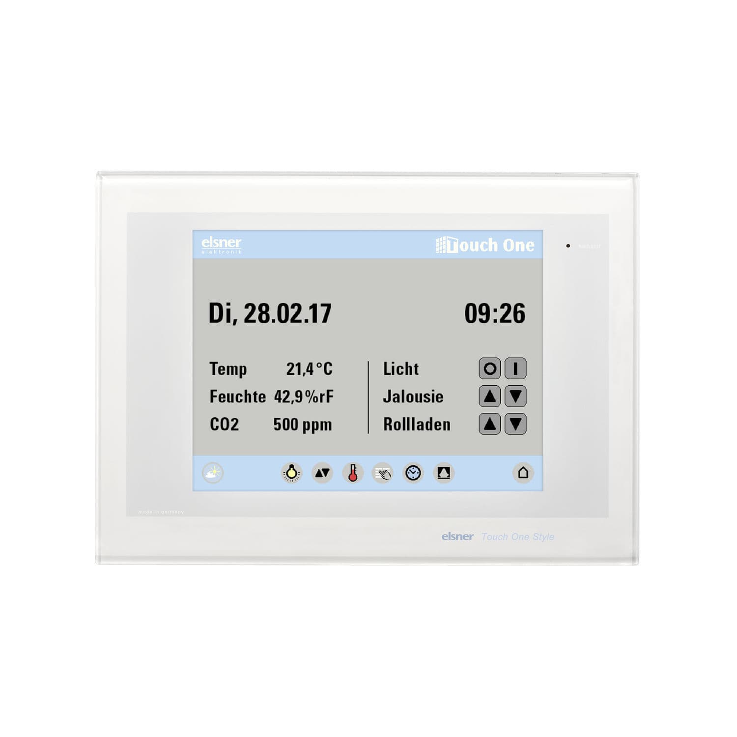 Touch Screen Per Sistema Domotico Knx Touch One Style Elsner