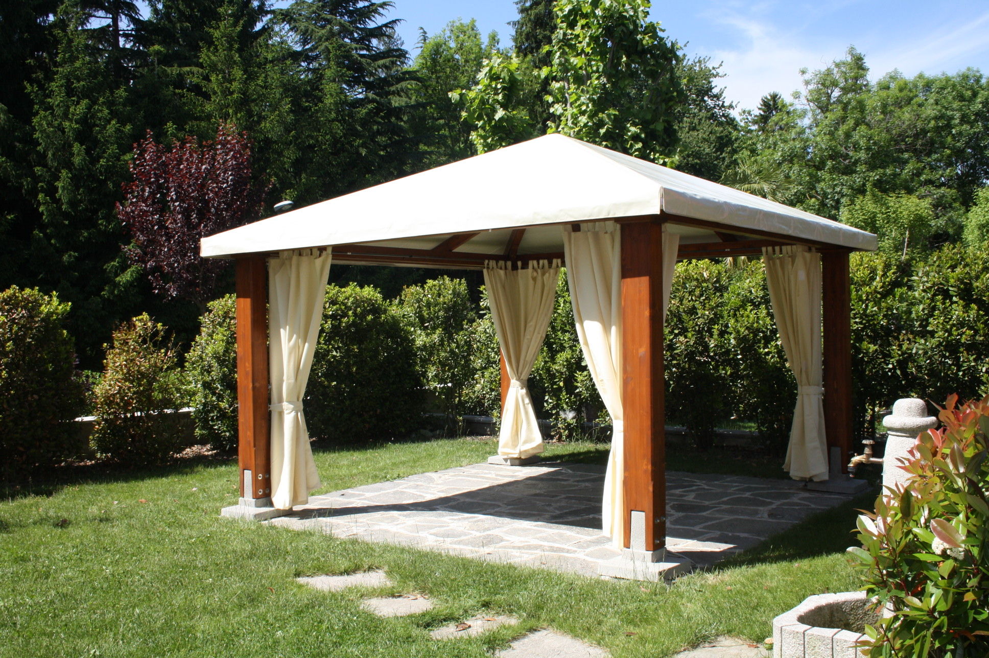 Gazebo in legno / tetto in tela classic proverbio outdoor design Gazebo e coperture per esterno