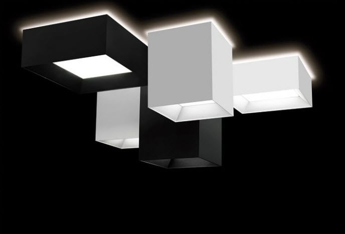Plafoniera Tessuto Quadrata : Plafoniera moderna quadrata in tessuto a lampada