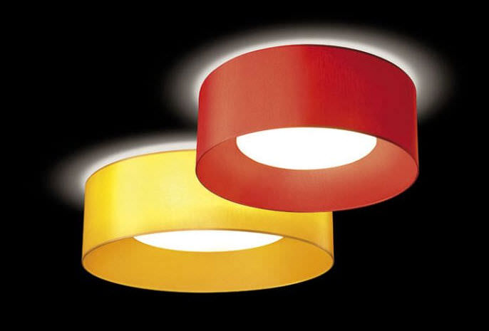 Plafoniera In Tessuto Prezzi : Plafoniera moderna tonda in tessuto a lampada fluorescente