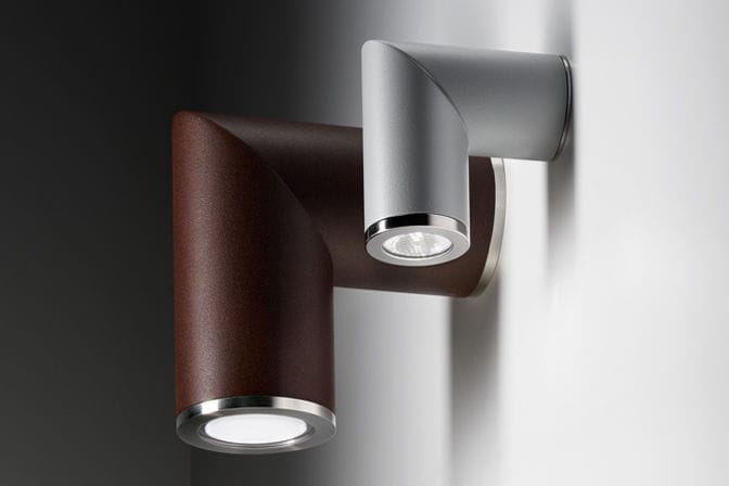 Plafoniera Ottone Esterno : Applique moderna da esterno in alluminio ottone up o