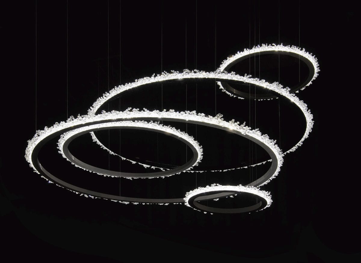 Lampadario moderno / in cristallo swarovski® / led / fatto a mano ...