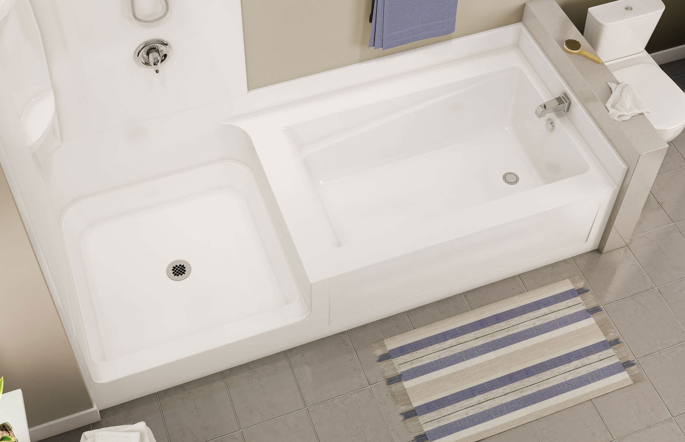 vasca da bagno doccia da incasso rettangolare in acrilico exhibit tsc 102 maax bathroom