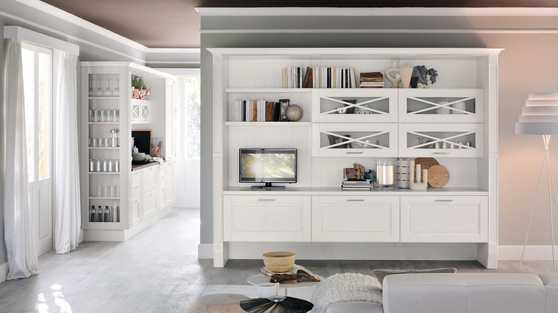 Libreria a muro / classica / in legno agnese cucine lube