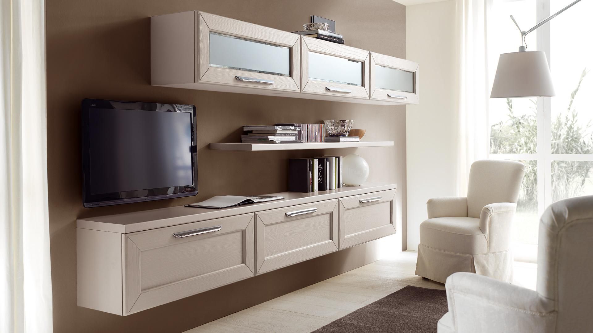 Parete attrezzata tv classico / in legno claudia cucine lube