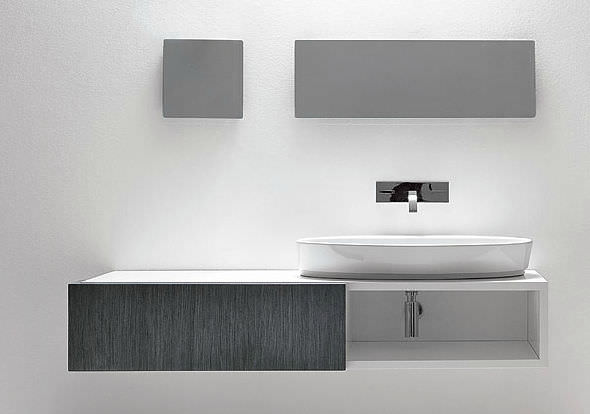 specchio a muro moderno rettangolare da bagno shadow nic design