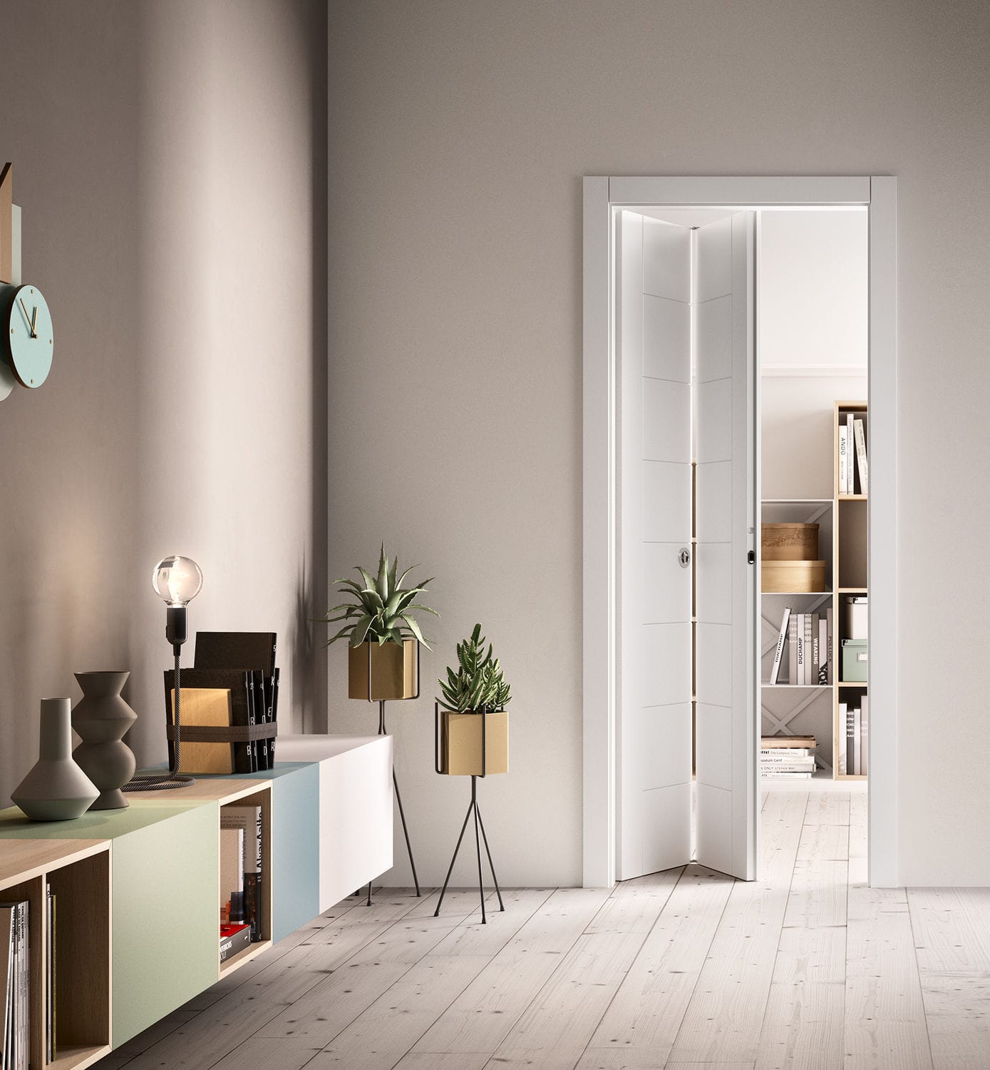 Porta pieghevole / in legno indue ferrerolegno Porte pieghevoli vetro