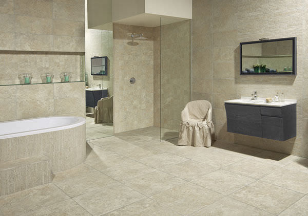 Piastrella da bagno / da pavimento / in gres porcellanato ... Pavimenti gres porcellanato effetto pietra
