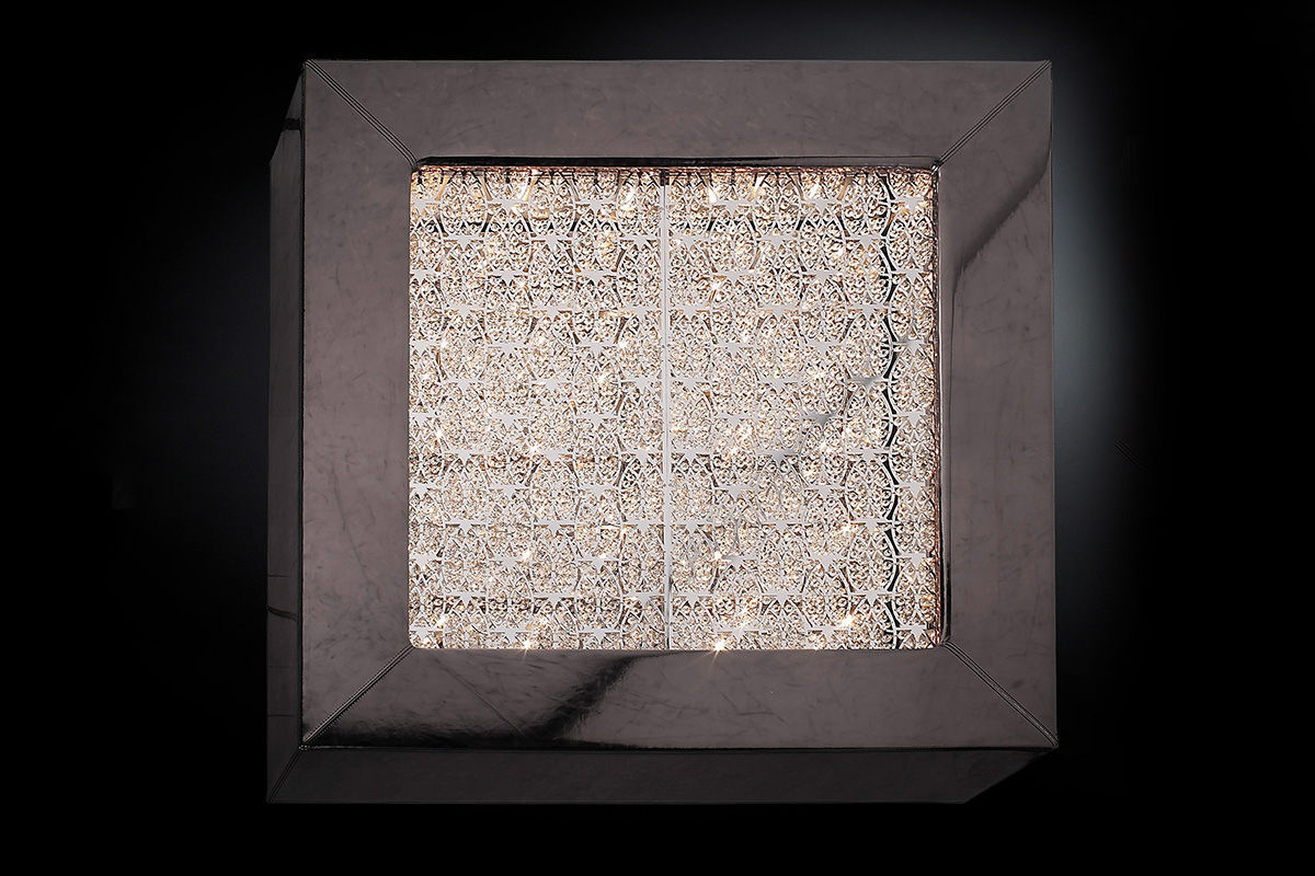Applique design originale / in cristallo / in pelle / in acciaio ...
