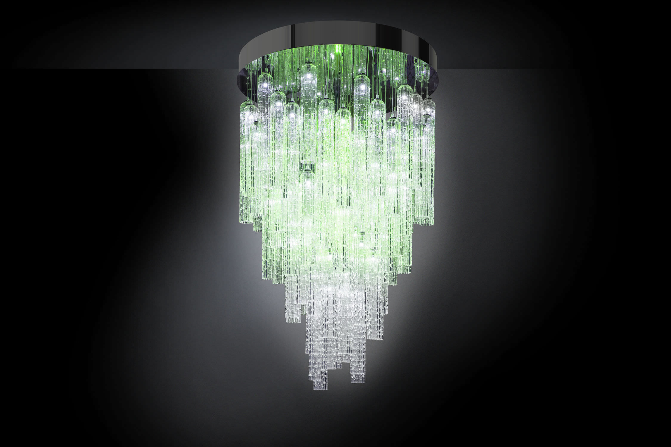 Lampadario moderno / in vetro di murano / led / fatto a mano ...