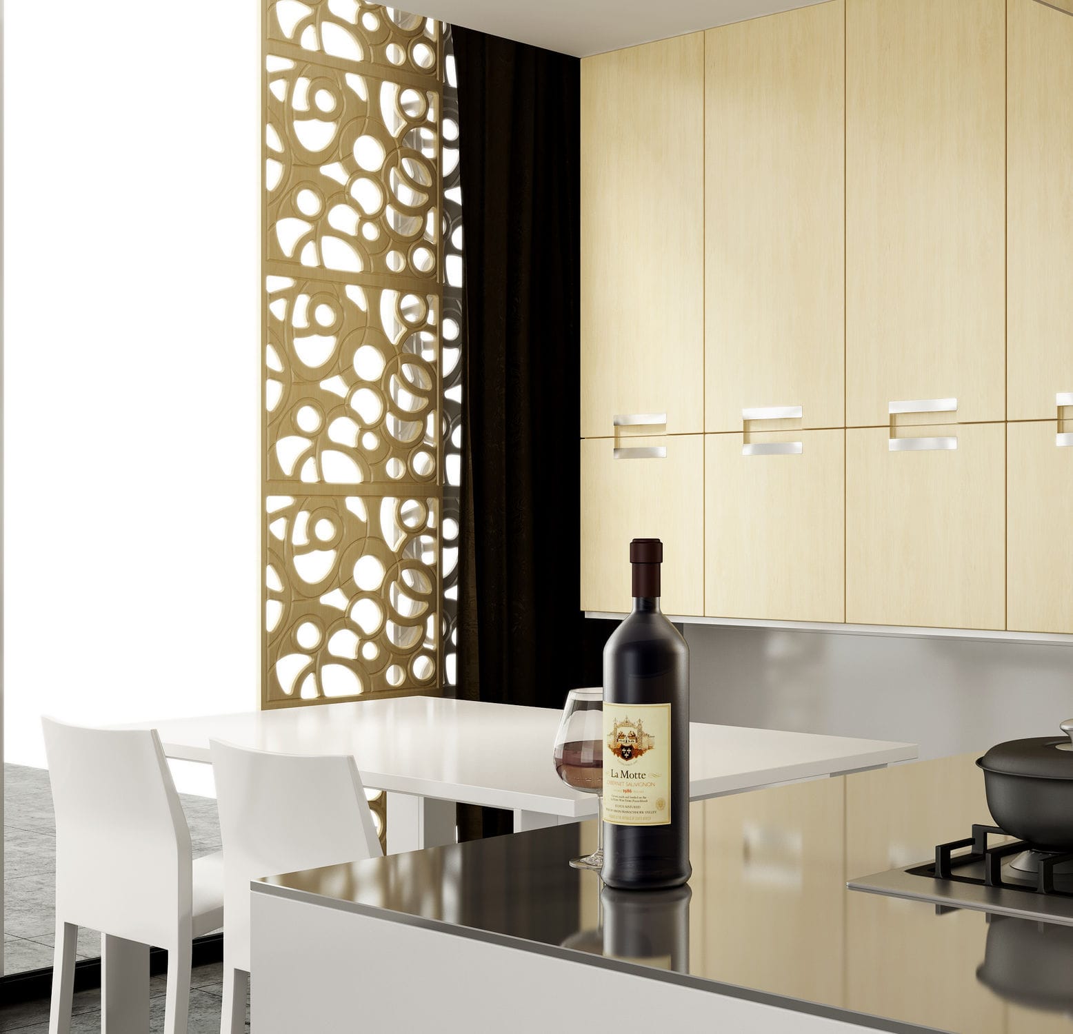 Pannello decorativo per arredamento di interni / mdf / in laminato ...
