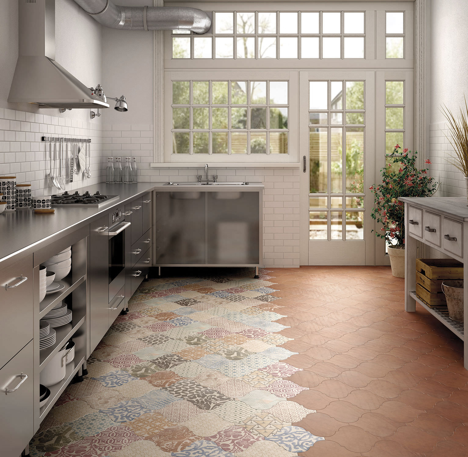 Piastrella da cucina / per pavimento / in terracotta / opaca ... Cotto per esterno