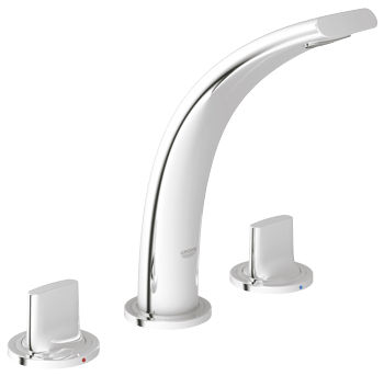 miscelatore doppio comando per lavabo da appoggio in metallo cromato da bagno ondus 20178 000