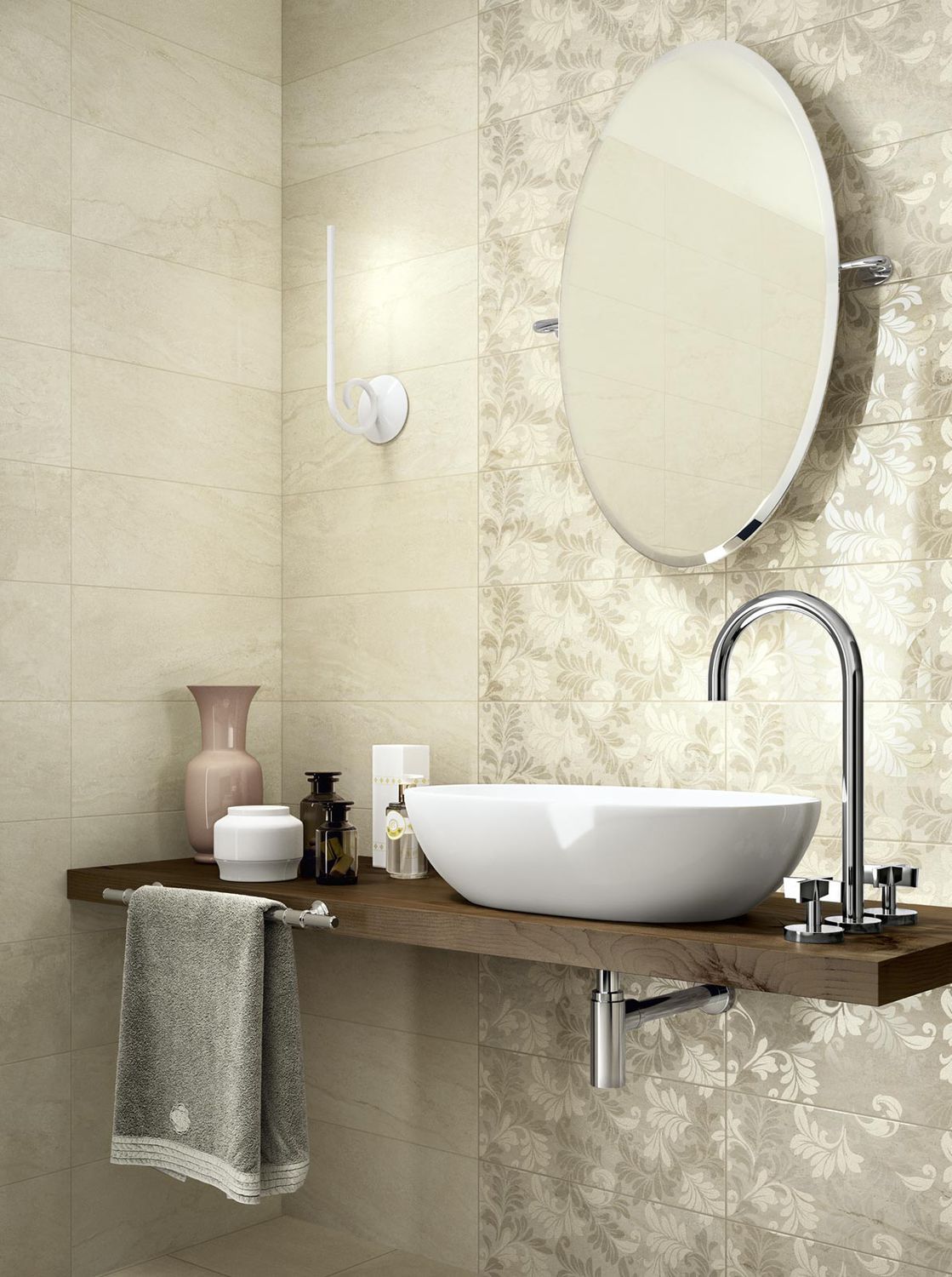 piastrella da bagno da parete in ceramica lucidata grace ragno