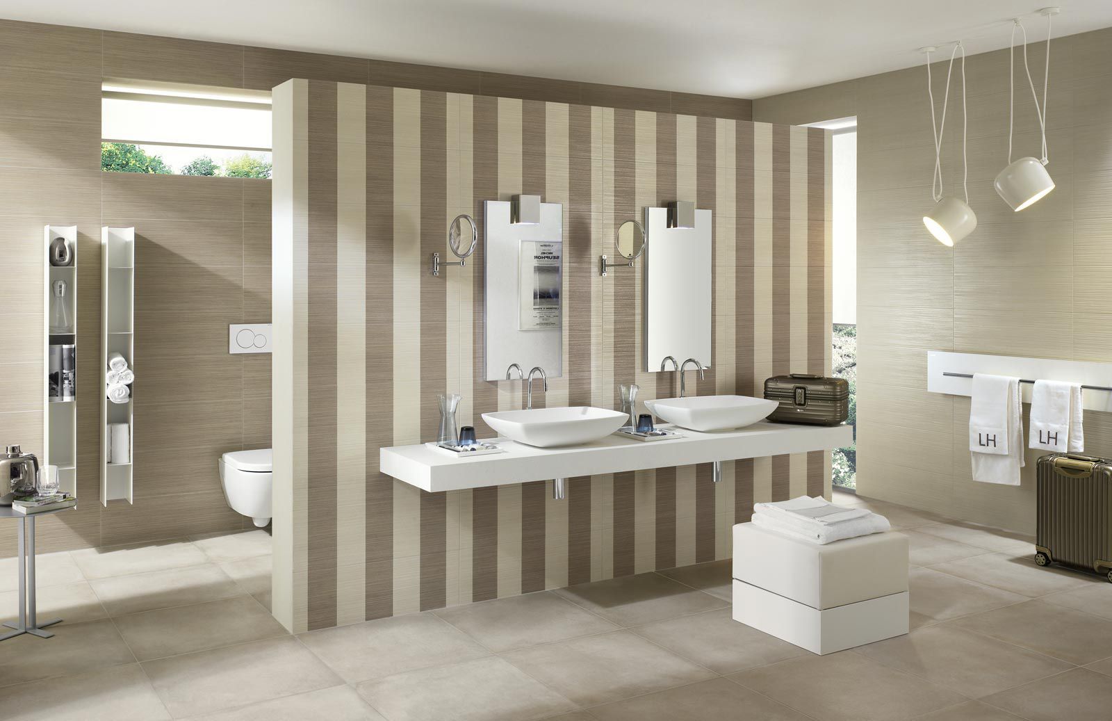 piastrella da bagno da parete in ceramica a righe wallpaper ragno