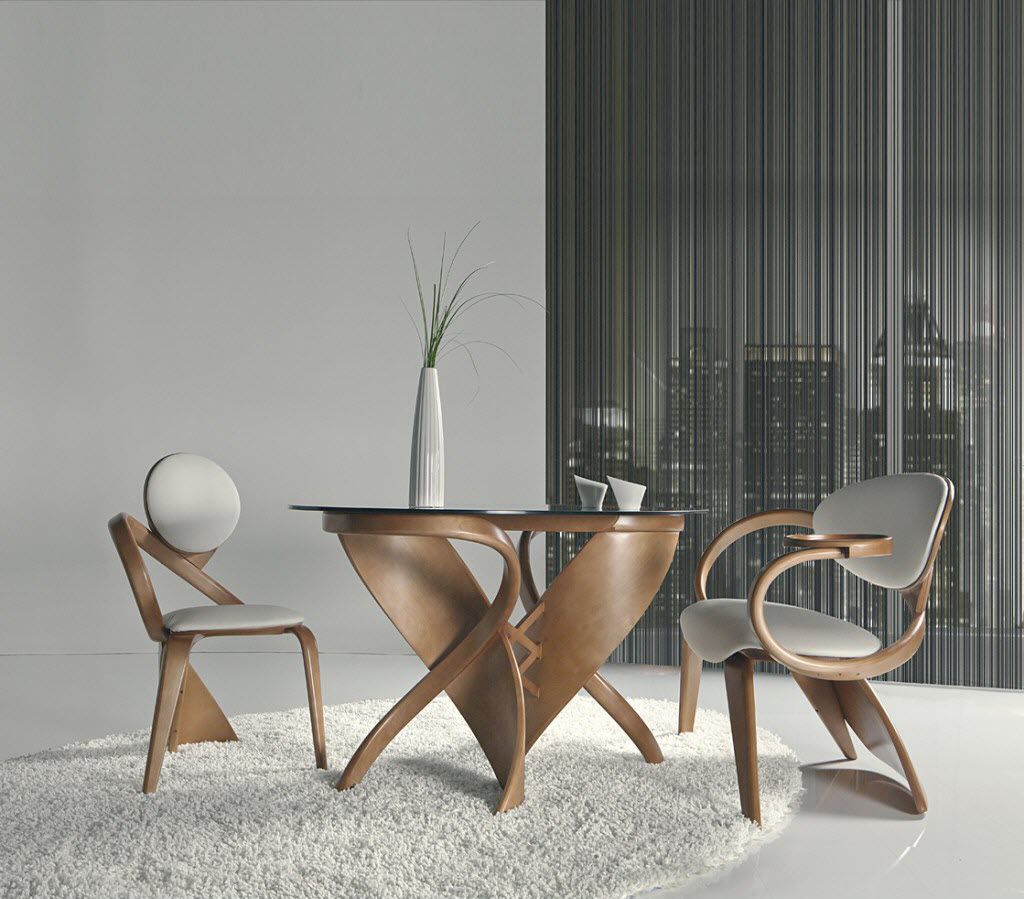 Tavolo da pranzo / design originale / in legno / in vetro ... Tavolo soggiorno design
