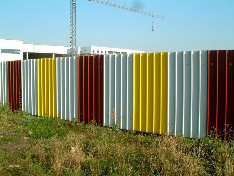 Recinzione per cantiere / a pannelli / in acciaio / in alluminio ... Pannelli recinzione metallica