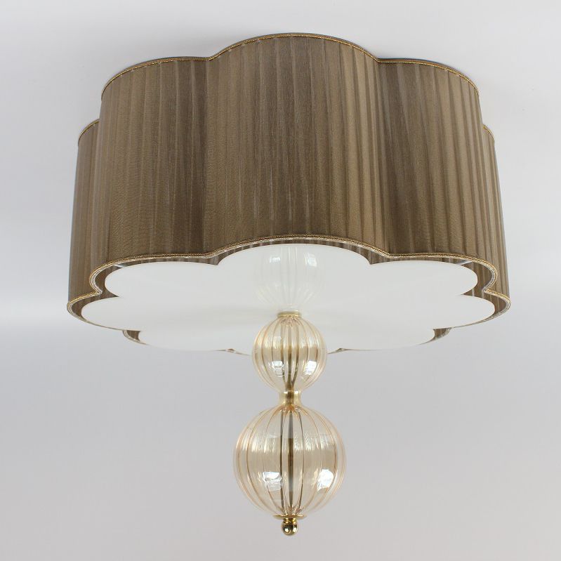 Plafoniere Tessuto Design : Plafoniera classica in vetro soffiato tessuto