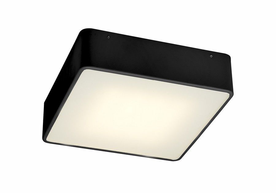 Plafoniera Quadra Led 63 : Plafoniera moderna quadrata in vetro metallo flat s kaspa
