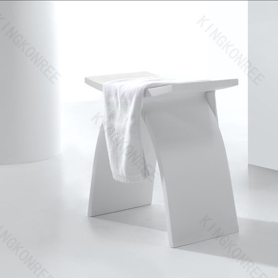 sgabello da bagno moderno in acrilico in solid surface kkr a