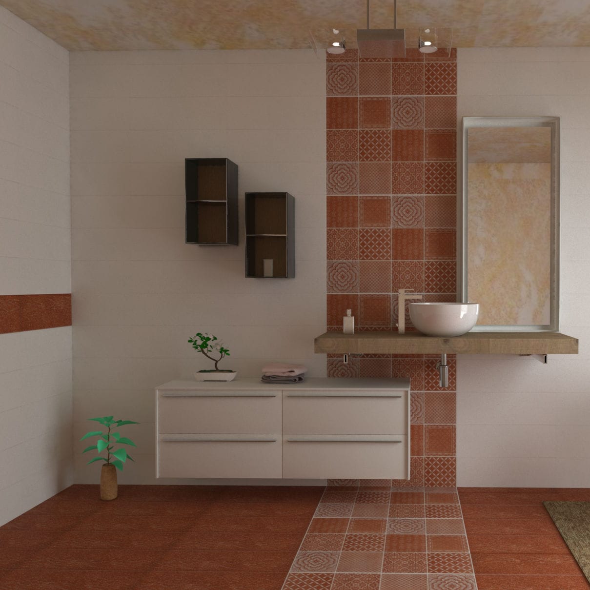Piastrella da bagno / a muro / per pavimento / in ceramica ...