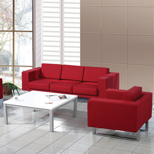 Divano moderno / in tessuto / 3 posti / rosso opal flekssit ... Divani 3 posti moderni