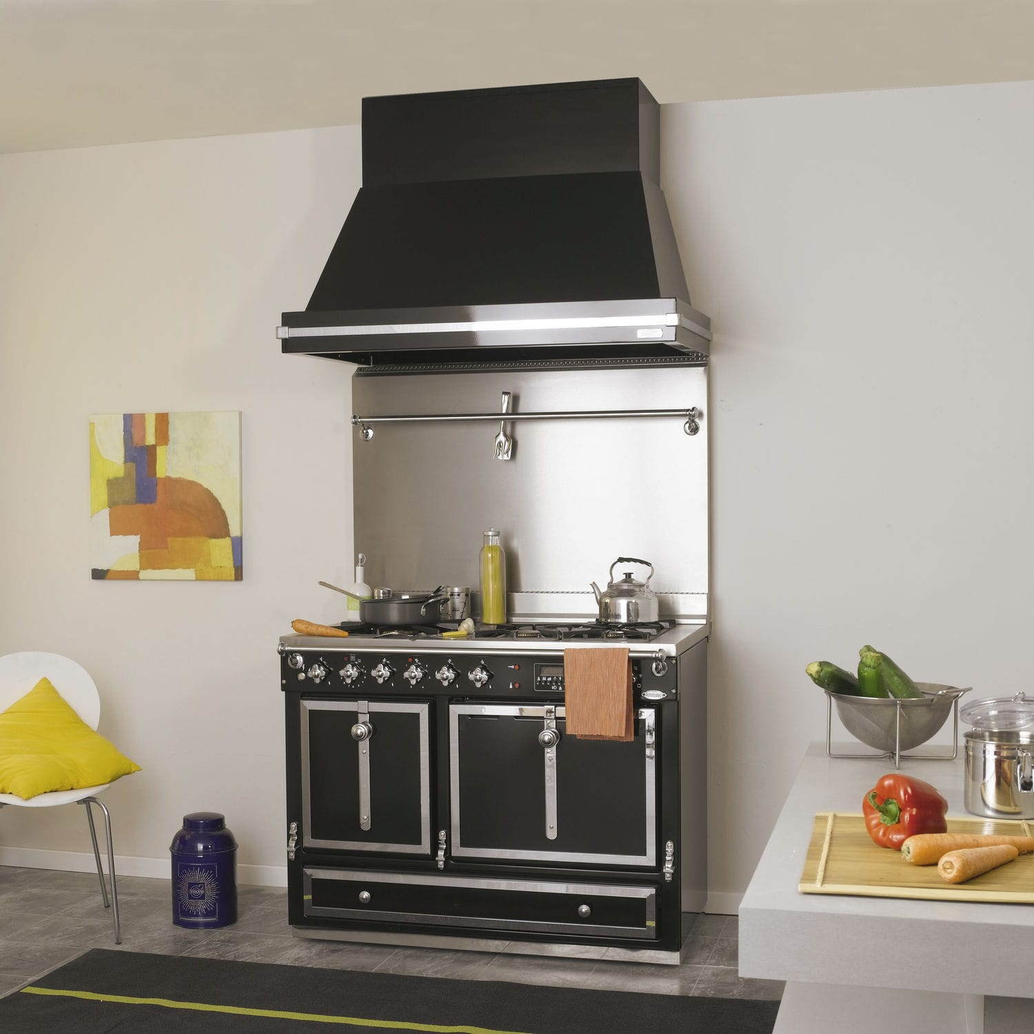 Blocco cucina a gas / con cappa integrata exquise 1150 godin export Cucina con cappa