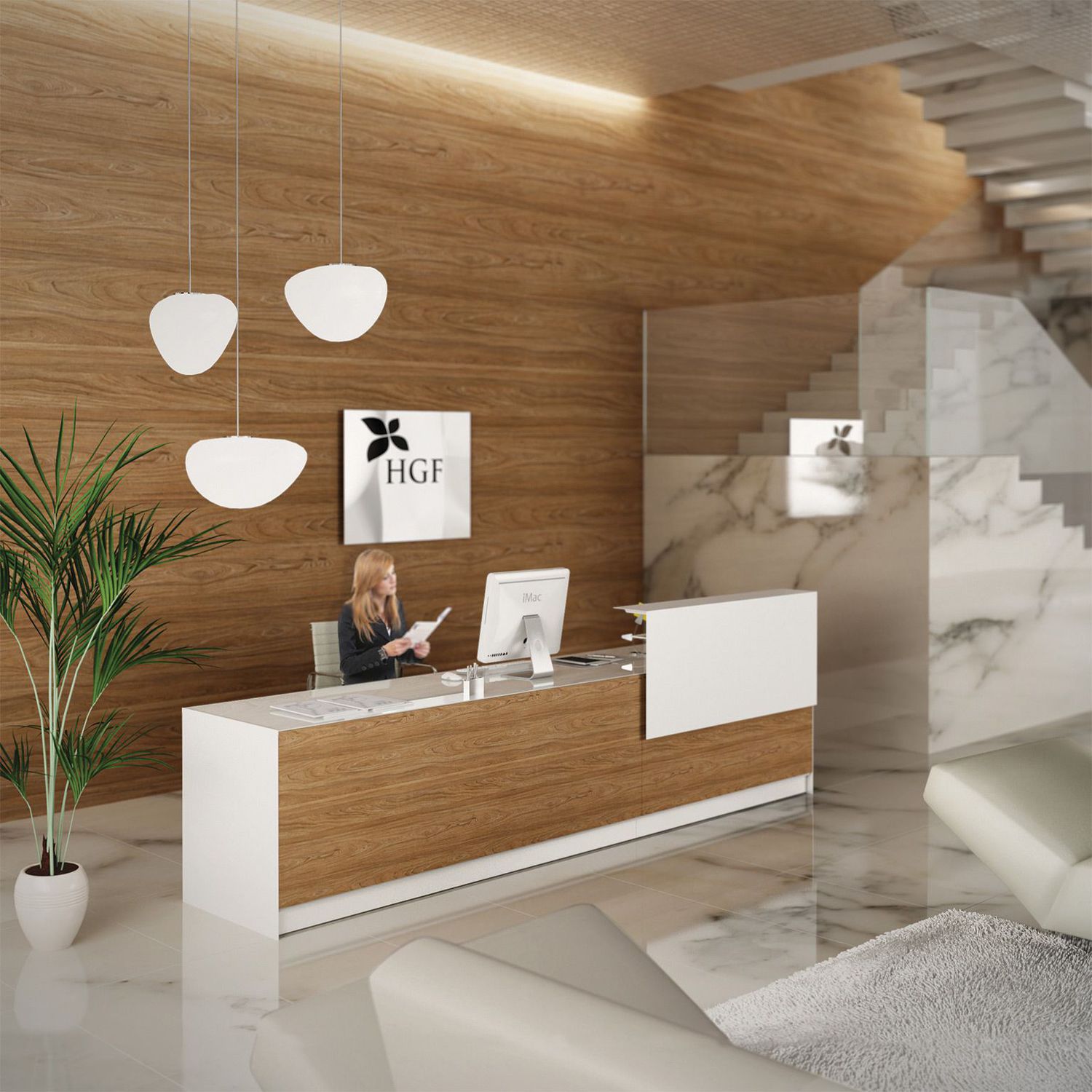 Banco reception modulare / in legno b05 gibam shops spa Banco reception modulare