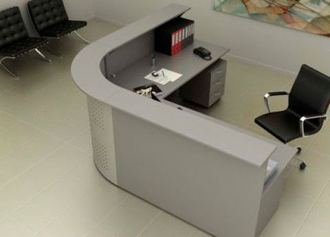 Banco reception modulare / dangolo / in legno / in metallo ... Banco reception modulare