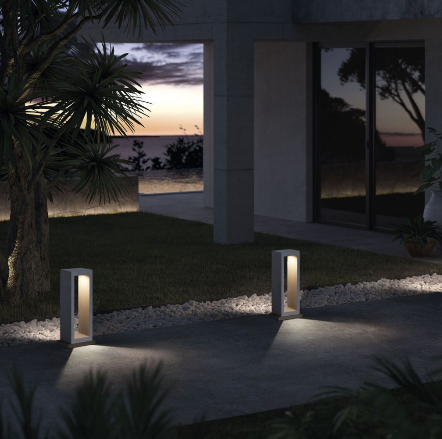 Lampada Da Pavimento Stone Novolux Lighting In Calcestruzzo