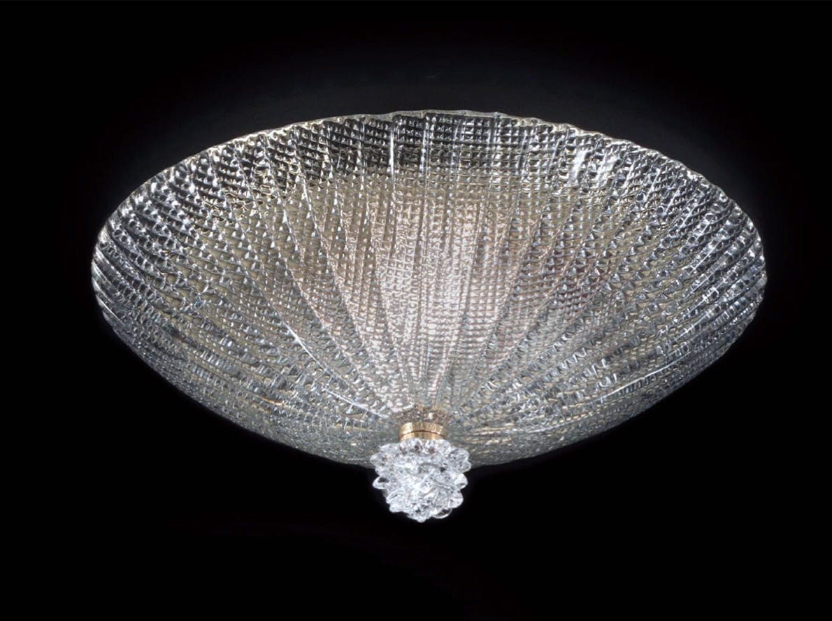Plafoniere Da Interno A Led : Plafoniera classica in vetro di murano led da interno cuba