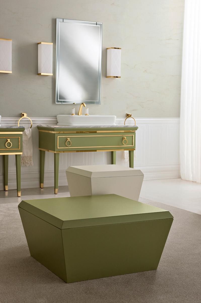 Mobile lavabo doppio / da appoggio / in legno / in stile lutetia ...