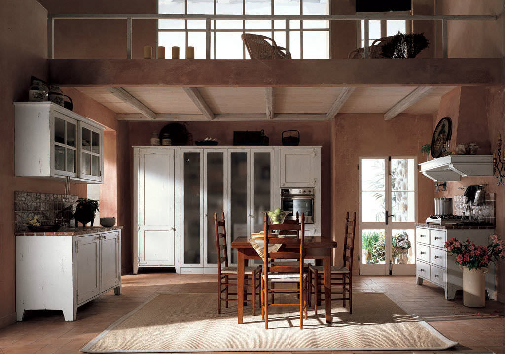 Cucina classica / in legno / con impugnature bretagna bianca bamax Cucina classica bianca
