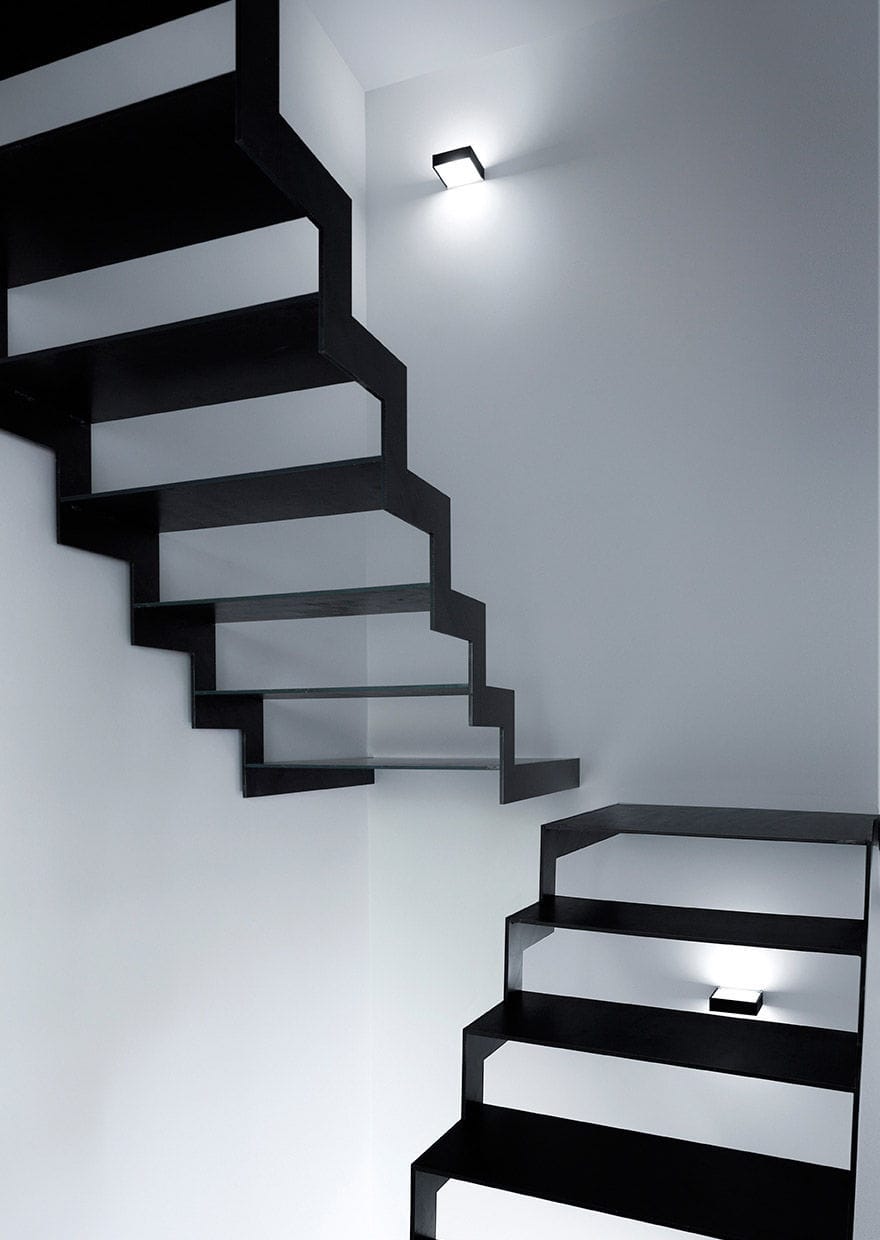Applique moderna / in vetro / in metallo / led toast by alberto ... Applique design parete