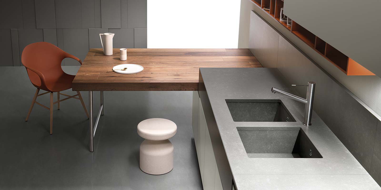 Piano di lavoro in pietra naturale / da cucina one ernestomeda