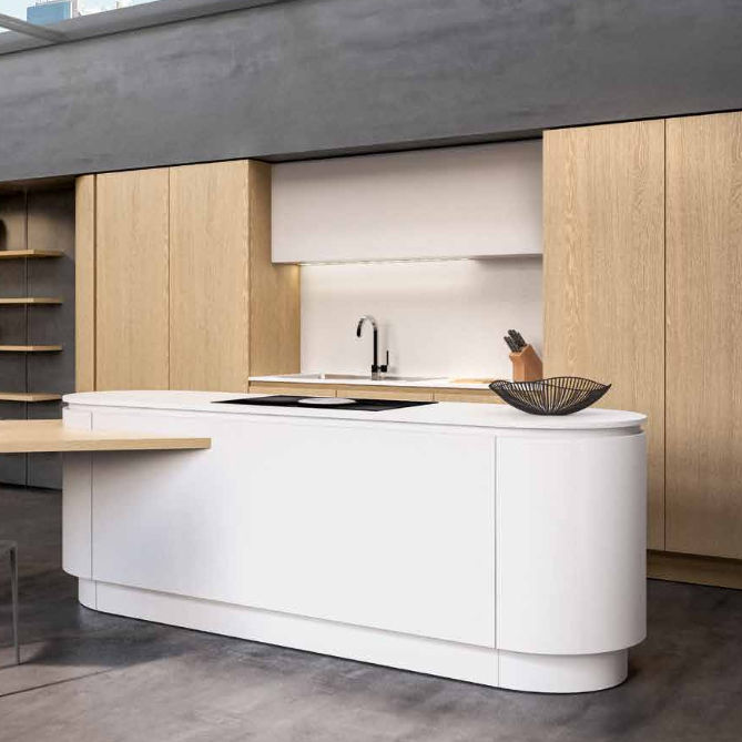 Cucina moderna / in legno / in laminato / con isola - B50 - BERLONI Cucina moderna / in legno / in laminato / con isola - B50 - BERLONI