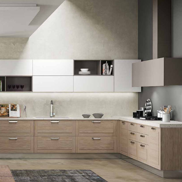 Cucina moderna / in legno / a L - MEDITERRANEA - BERLONI Cucina moderna / in legno / a L - MEDITERRANEA - BERLONI