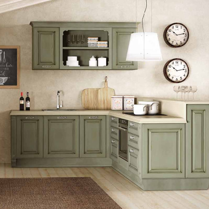 Cucina classica / in legno / a L / laccata - ATHENA - BERLONI Cucina classica / in legno / a L / laccata - ATHENA - BERLONI