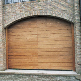 Porta sezionale per garage / in legno / automatica civic breda ... Portoni in legno per garage