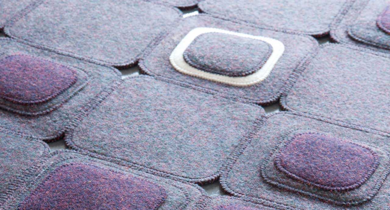 Tappeto moderno / a motivi / in lana / in feltro - PIXEL - PAOLA LENTI Tappeto moderno / a motivi / in lana / in feltro - PIXEL - PAOLA LENTI