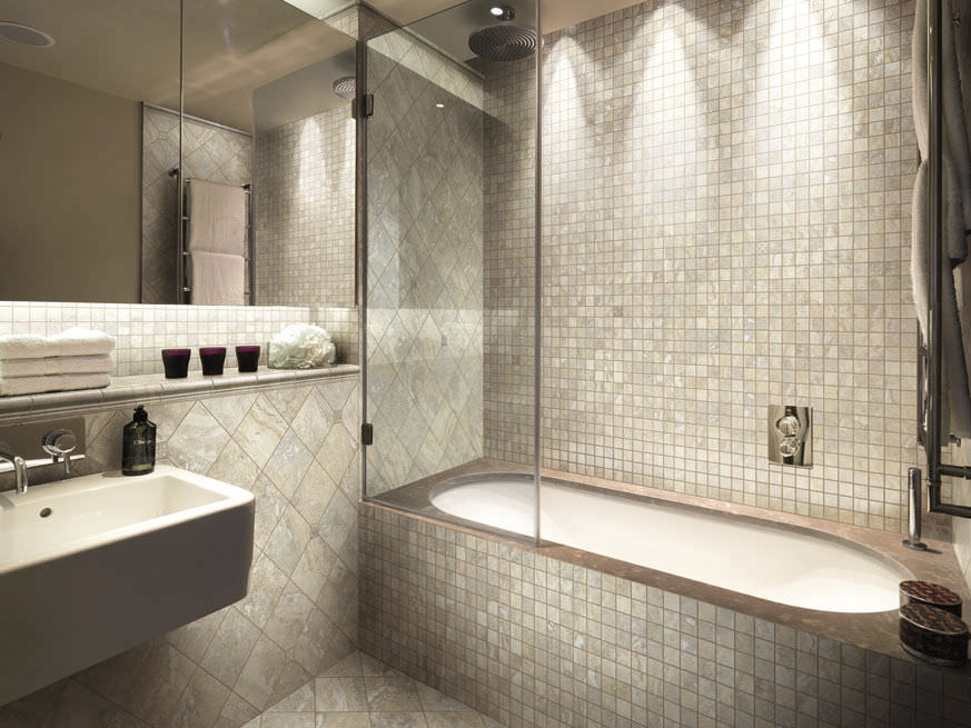 Mosaico da interno / da bagno / da parete / in gres porcellanato ... Mosaico ceramica bagno