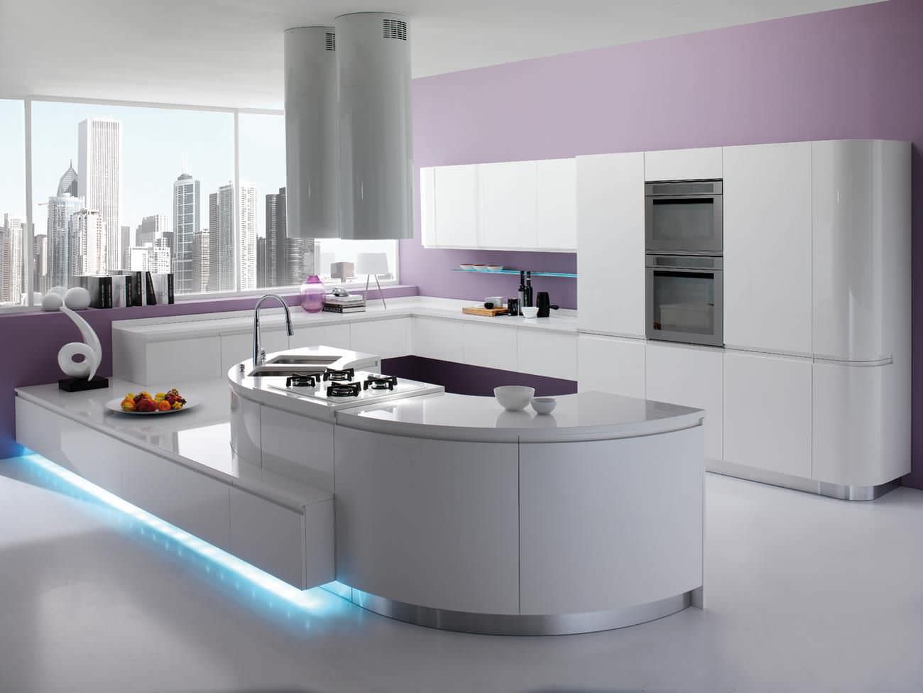 Cucina moderna / in laminato / con isola / laccata seven ... Cucine con isola moderne
