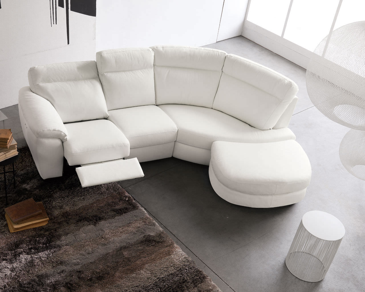 Divano dangolo / moderno / in pelle / 4 posti charles doimo sofas Doimo divani pelle