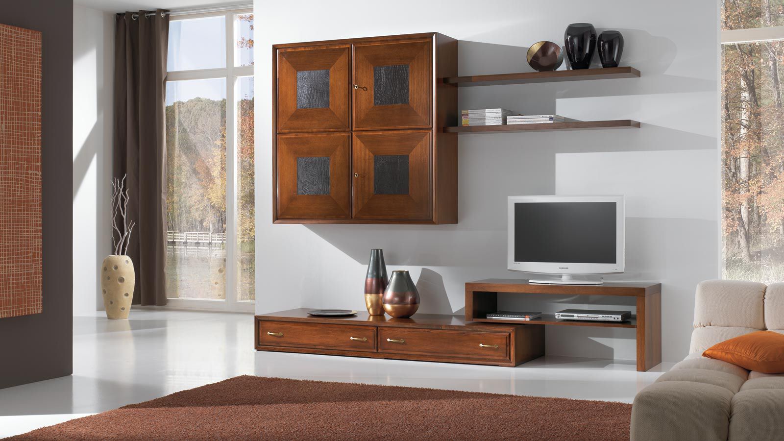 Parete attrezzata tv classico / in legno laccato four seasons ...