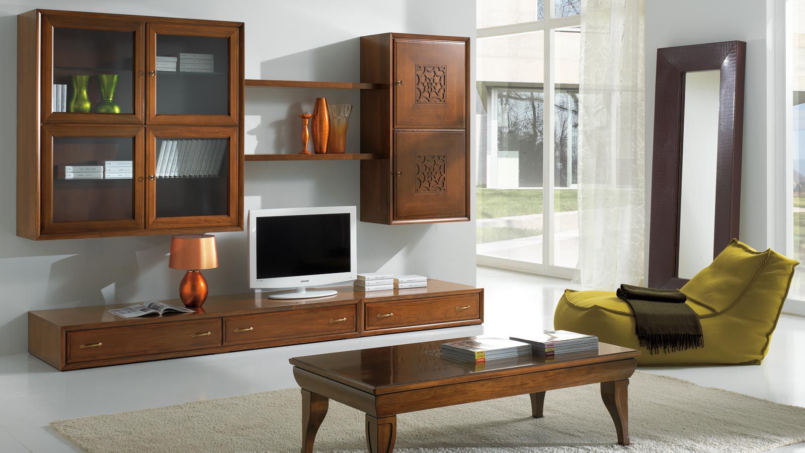 Parete attrezzata tv classico / in legno laccato four seasons ...