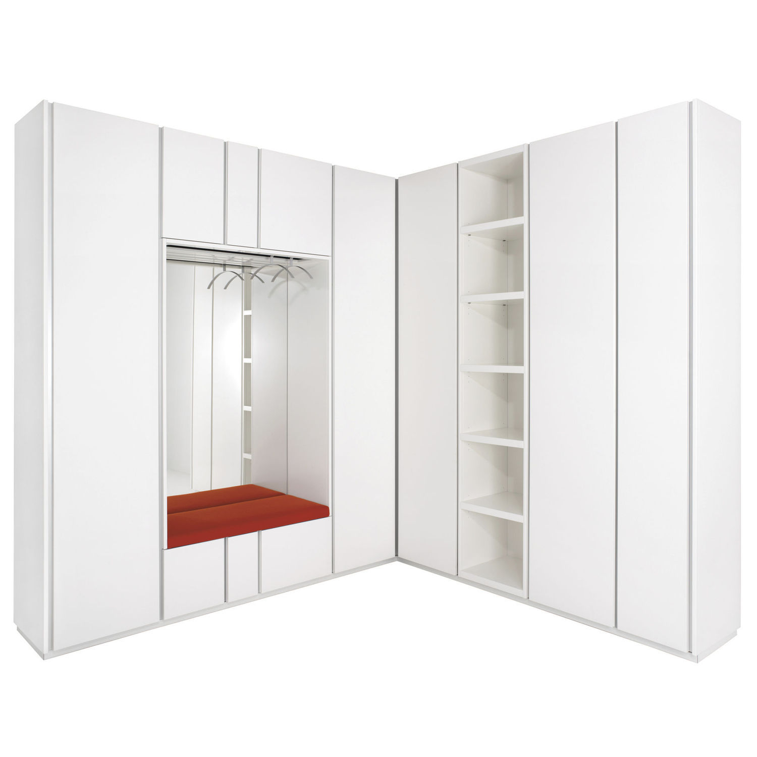 Armadio ad angolo / moderno / in noce / in alluminio stripes by ...