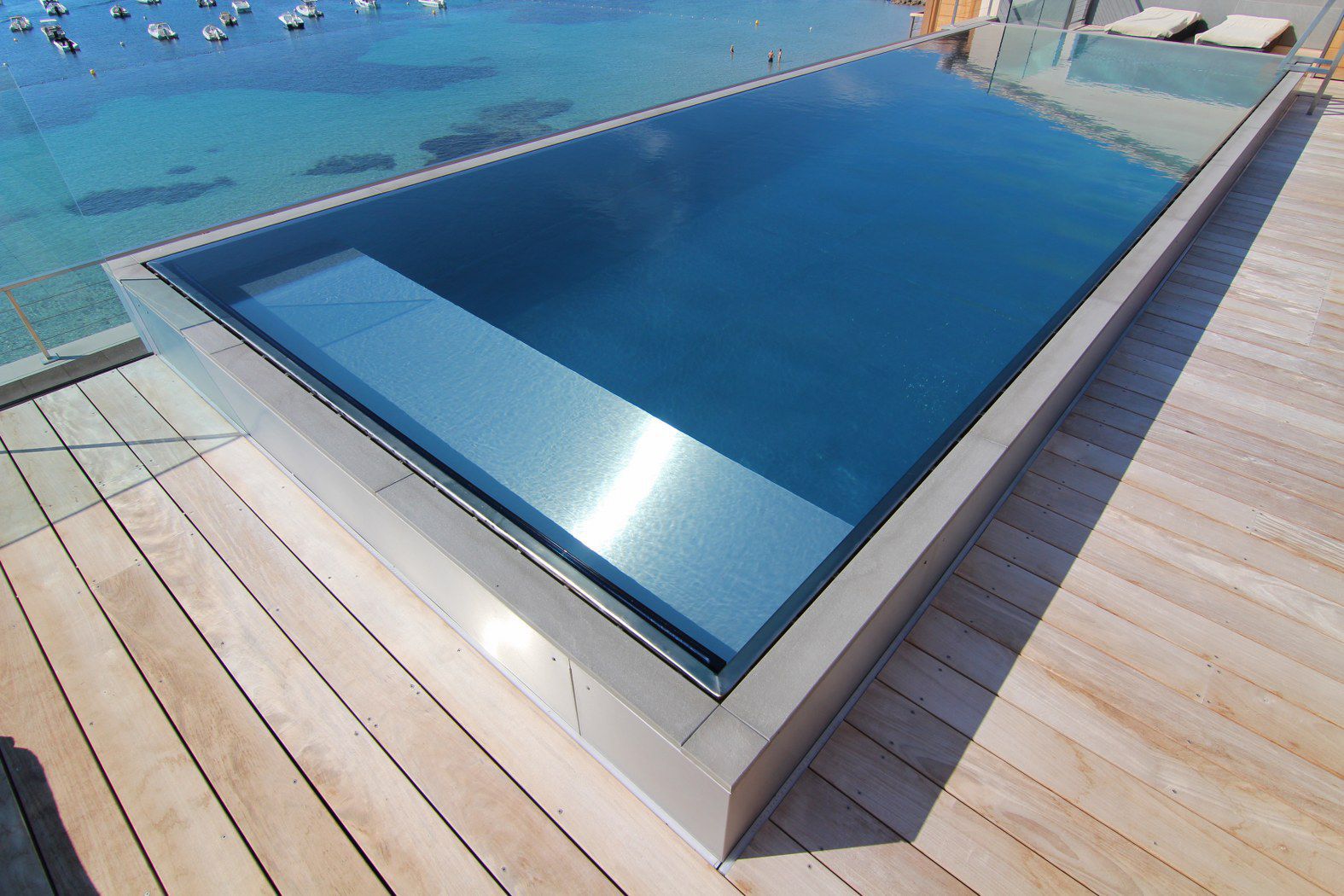 Piscina seminterrata / in acciaio inox / autoportante / a ... Piscine seminterrate in acciaio prezzi