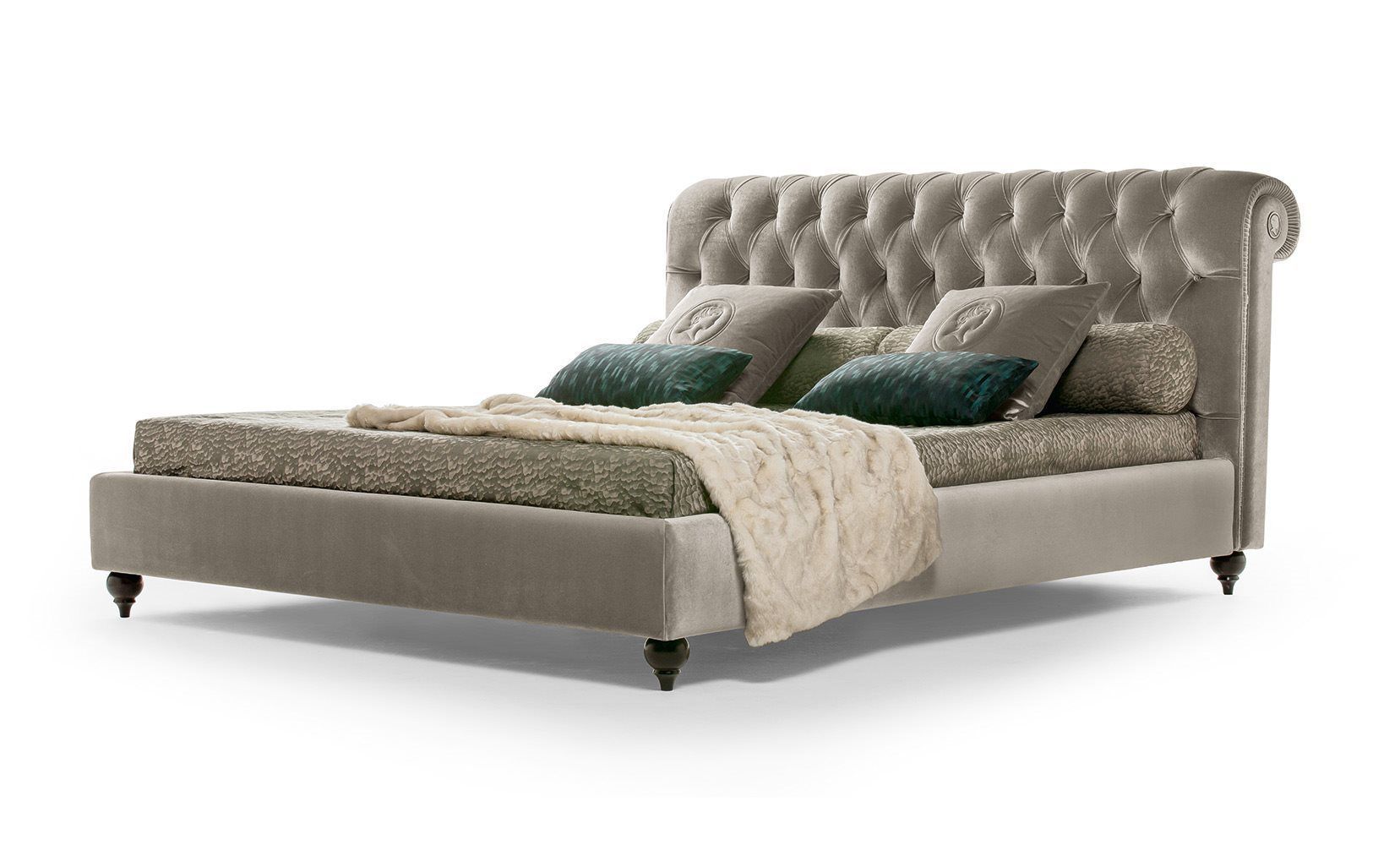 Letto matrimoniale / standard / in stile / in tessuto alfred by ...