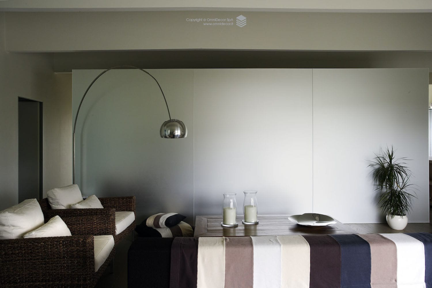Pannello in vetro per arredamento di interni / per parete / float ...